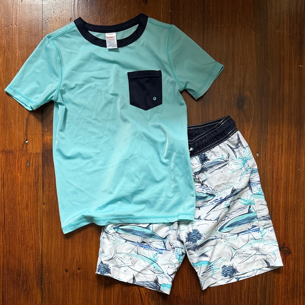 Gymboree Rash Guard and Swim Trunk Set
